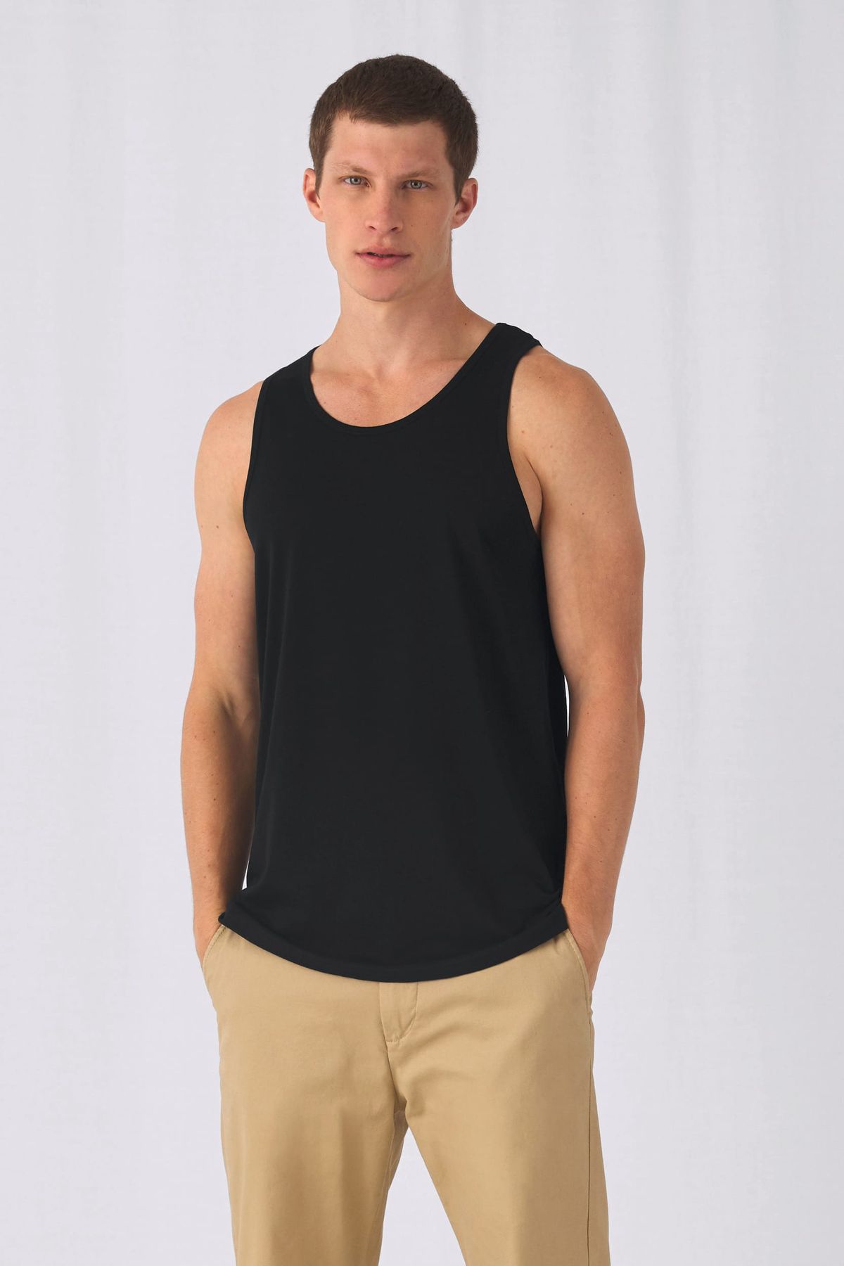 Camiseta orgánica Inspire sin mangas hombre White-L