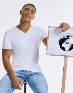Organic Pure V-Ausschnitt T-Shirt für Herren