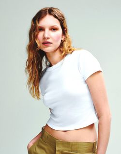 Camiseta para mujer Micro Rib Baby