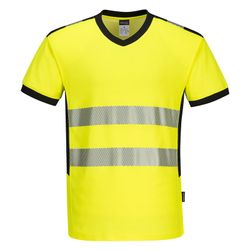 Camiseta PW3 de alta visibilidad con cuello en V