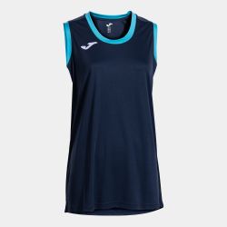Camiseta Sin Mangas Cancha Dark Navy Turquesa Flúor