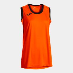 Camiseta Sin Mangas Cancha Naranja Negro