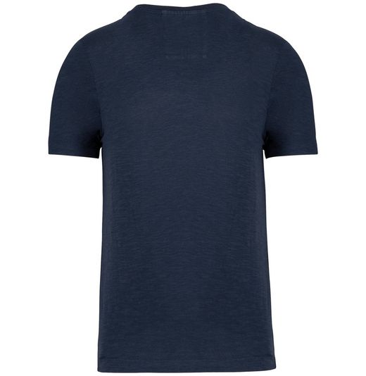 T-shirt slub écoresponsable col rond manches courtes homme - 160 g
