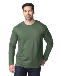 Camiseta SoftStyle manga larga hombre