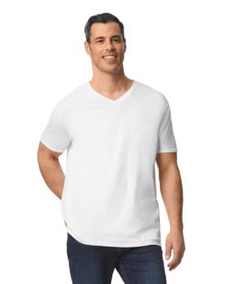 Herren Softstyle® T-Shirt mit V-Ausschnitt