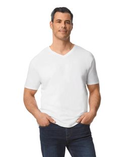 Herren Softstyle® T-Shirt mit V-Ausschnitt