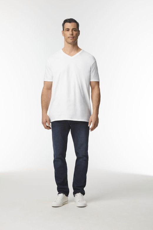 Herren Softstyle® T-Shirt mit V-Ausschnitt