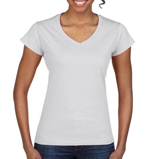 T-shirt con scollo a V Softstyle® da donna