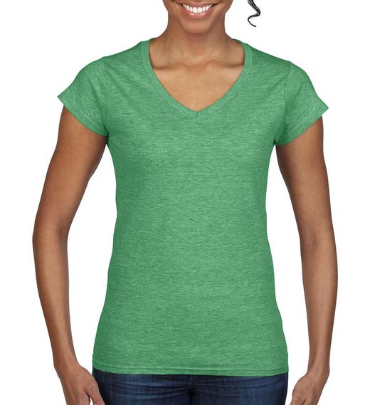 T-shirt con scollo a V Softstyle® da donna