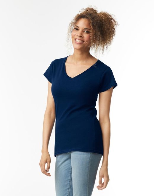 T-shirt con scollo a V Softstyle® da donna