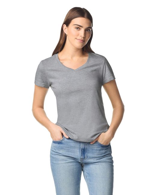 T-shirt con scollo a V Softstyle® da donna