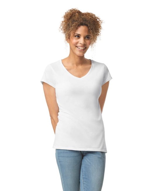 T-shirt con scollo a V Softstyle® da donna