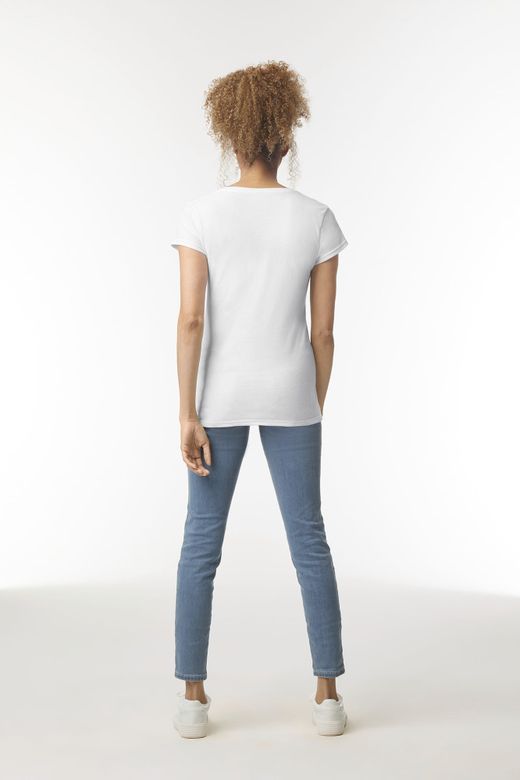 T-shirt con scollo a V Softstyle® da donna