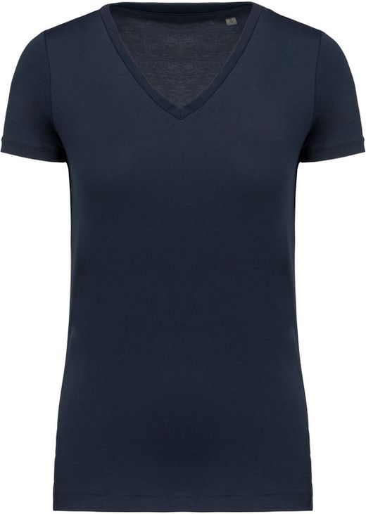 Supima® Kurzarm T-Shirt mit V-Ausschnitt für Damen
