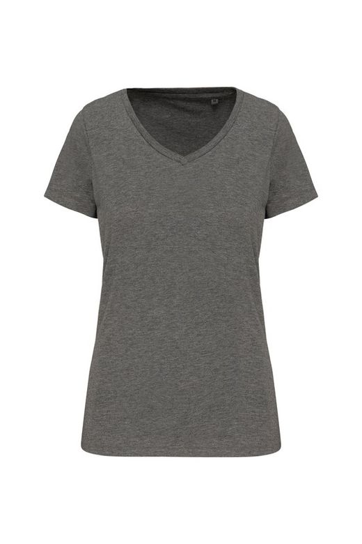 Supima® Kurzarm T-Shirt mit V-Ausschnitt für Damen