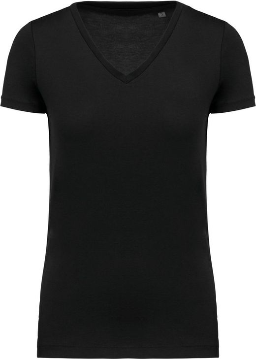 Supima® Kurzarm T-Shirt mit V-Ausschnitt für Damen