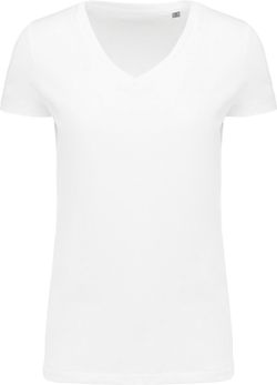Supima® Kurzarm T-Shirt mit V-Ausschnitt für Damen