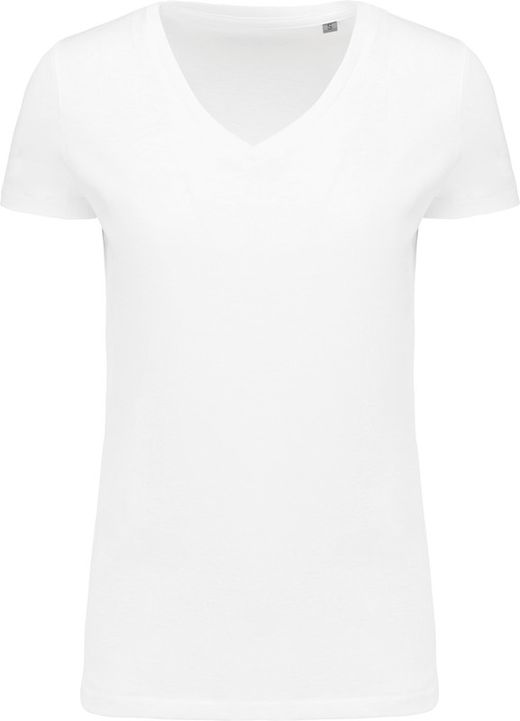 Supima® Kurzarm T-Shirt mit V-Ausschnitt für Damen