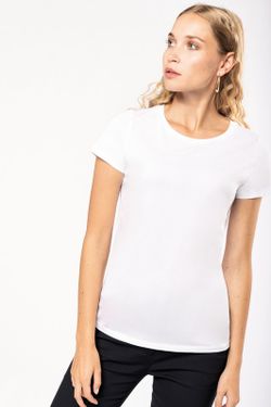 Camiseta Supima® Cuello Redondo Manga Corta Para Mujer