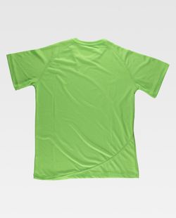 Camisa técnica fluor de manga curta com detalhes refletivos Fluor Green