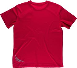 Camiseta técnica manga corta con detalles fluorescentes Rojo