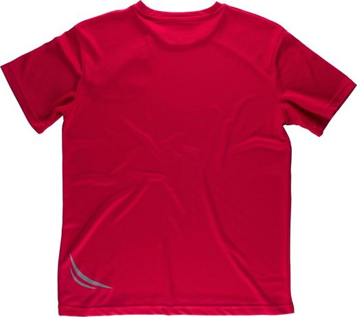 Camiseta técnica manga corta con detalles fluorescentes Rojo