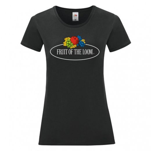 Camiseta Vintage mujer logo grande impreso
