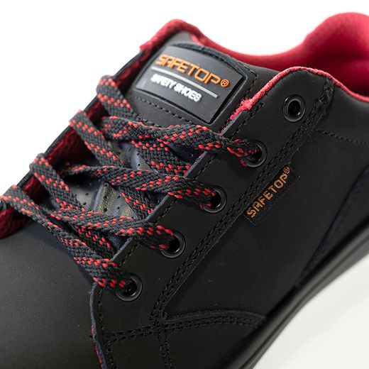 CAMPIO, zapato S3 casual de cordones en cuero flor vacuno DESCAT