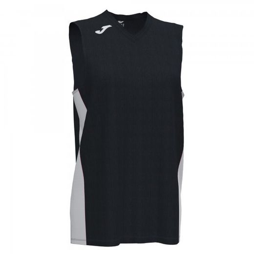T-shirt Cancha Iii Bianca-Nera senza maniche