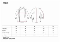 Damen Küchenjacke kombiniert mit Paspel Bird-Eye Stoff auf Armloch und Rücken Anti-Fleck Tto Black Grey