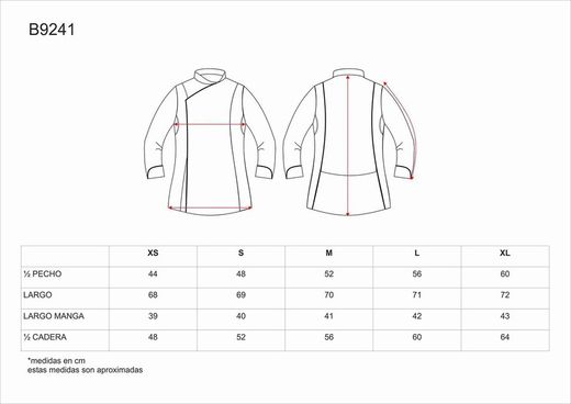 Damen Küchenjacke kombiniert mit Paspel Bird-Eye Stoff auf Armloch und Rücken Anti-Fleck Tto Black Grey