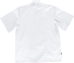 Giacca da cucina con chiusura a bottoni e maniche corte bianca