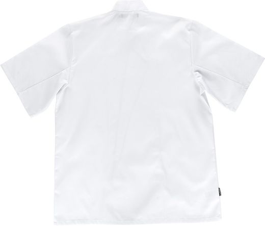 Giacca da cucina con chiusura a bottoni e maniche corte bianca