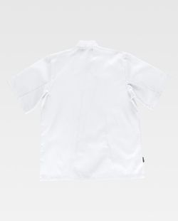 Giacca da cucina con chiusura a bottoni e maniche corte bianca