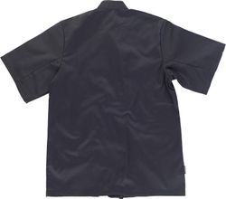 Küchenjacke mit Knopfverschluss und kurzen Ärmeln Schwarz
