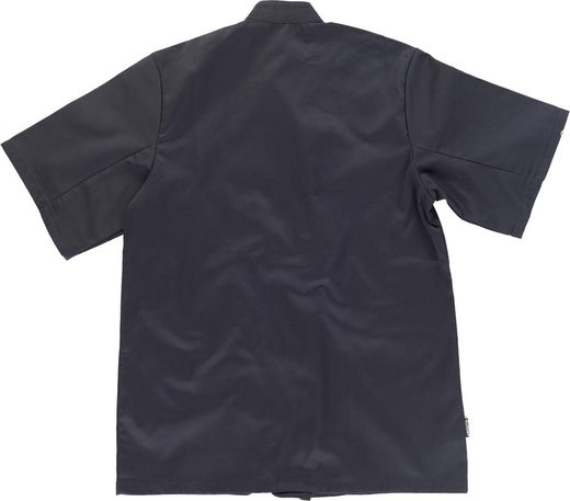Küchenjacke mit Knopfverschluss und kurzen Ärmeln Schwarz