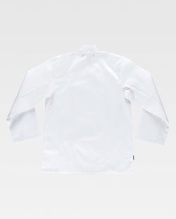 Giacca da cucina con chiusura a bottoni e maniche lunghe bianca