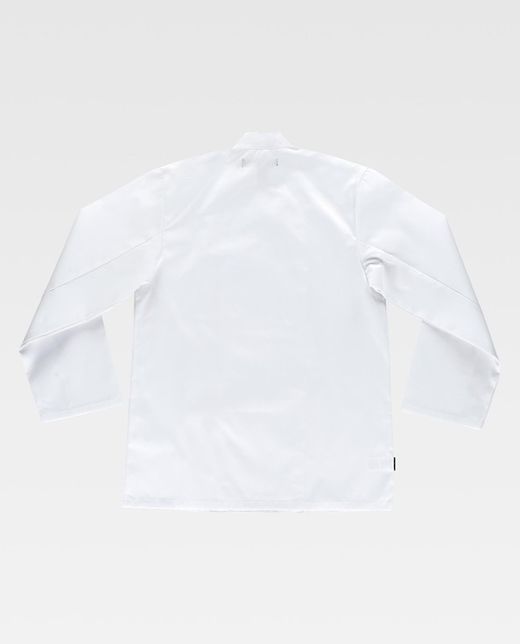 Giacca da cucina con chiusura a bottoni e maniche lunghe bianca