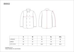 Giacca da cucina con chiusura a bottoni e maniche lunghe bianca