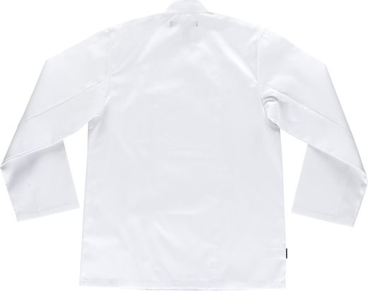 Giacca da cucina con chiusura a bottoni e maniche lunghe bianca