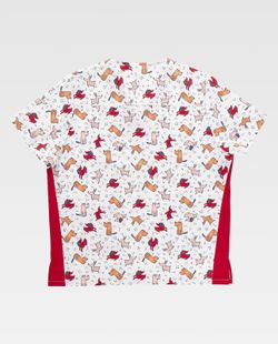 Casaca de color Estampado+ Rojo