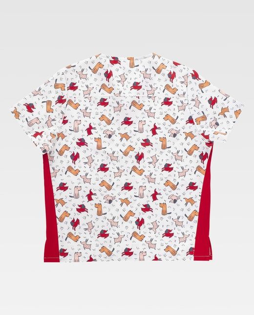 Casaca de color Estampado+ Rojo