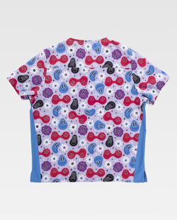 Casaca de color Estampado+Azul Celeste