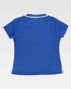 Casaca de señora combinada, de manga corta Azulina+Gris Claro