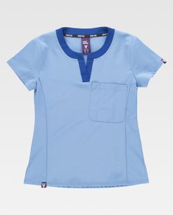 Casaca de señora combinada Celeste / Azulina