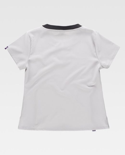 Casaca de señora combinada, de manga corta Gris Claro / Negro