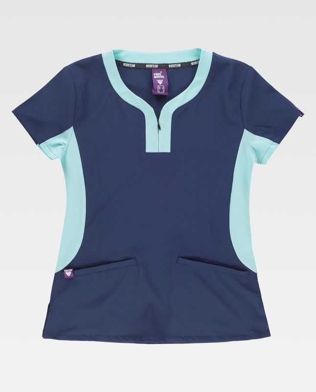 Casaca de señora combinada Marino+Turquesa Claro