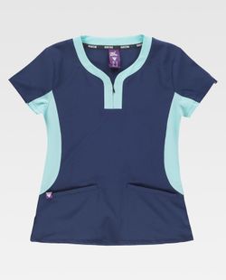 Casaca de señora combinada Marino+Turquesa Claro