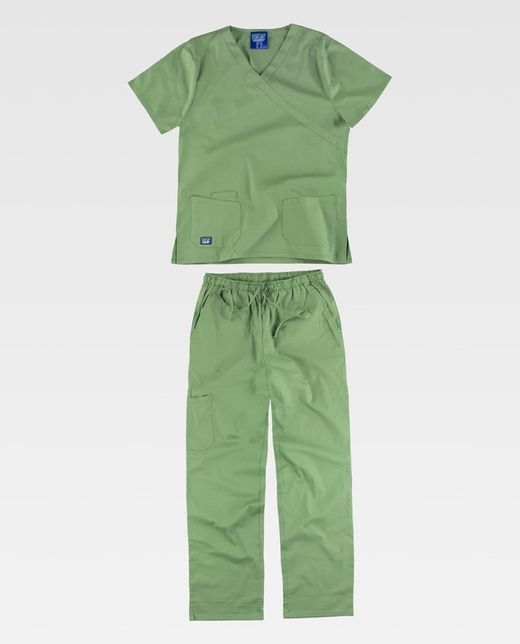 Veste en tissu élastique vert herbe