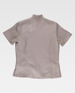 Veste slim fit, fermeture par fermoir, deux petits sacs en plaston beige
